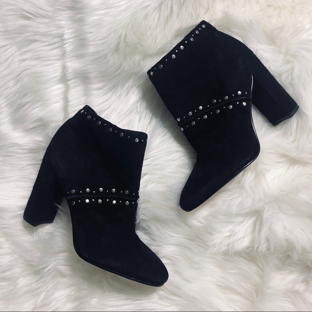 Sam Edelman Chandler Black Studded Zip Bootie, 9